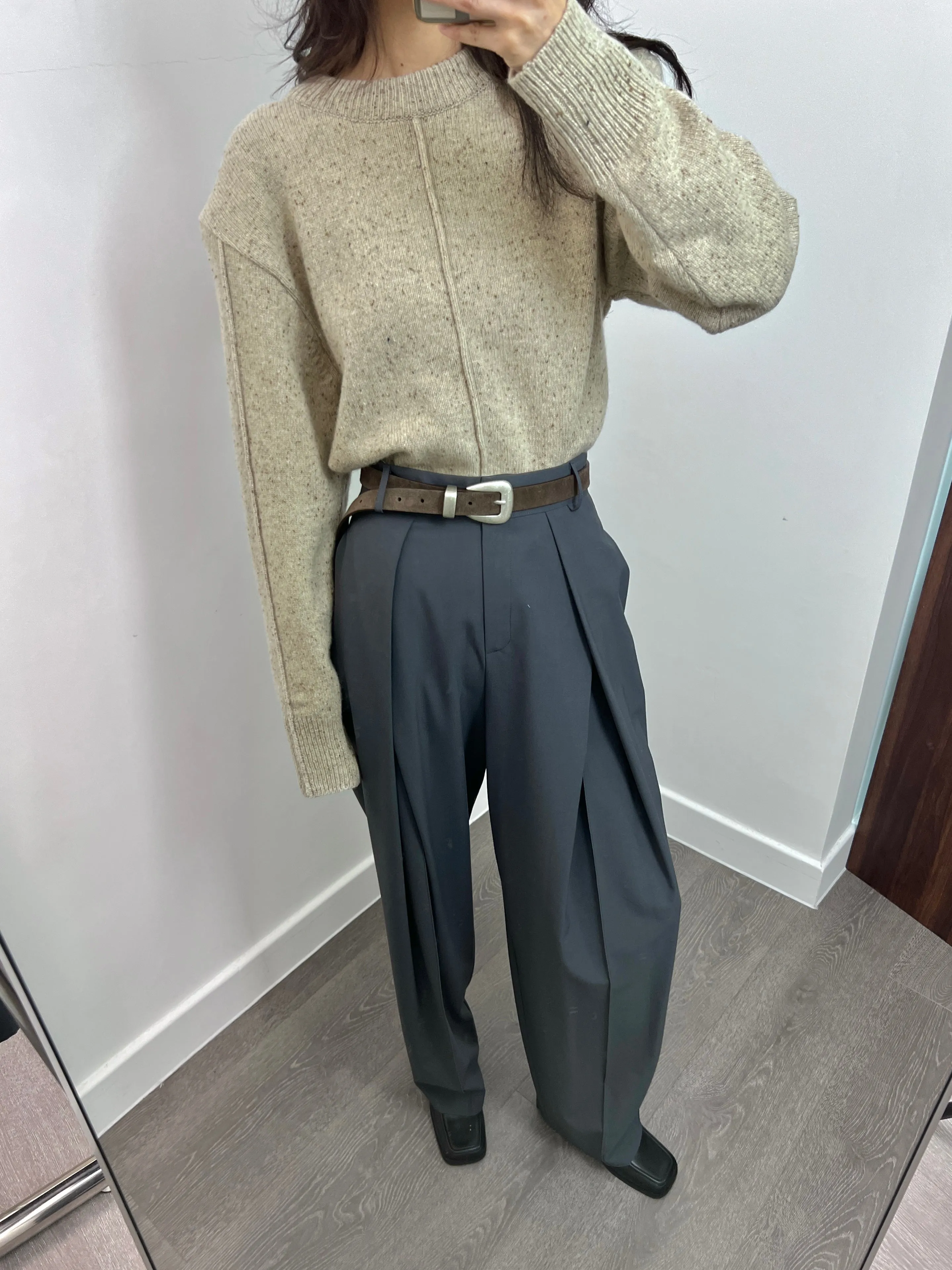 10 PO | 1024088 High Rise pleated trousers