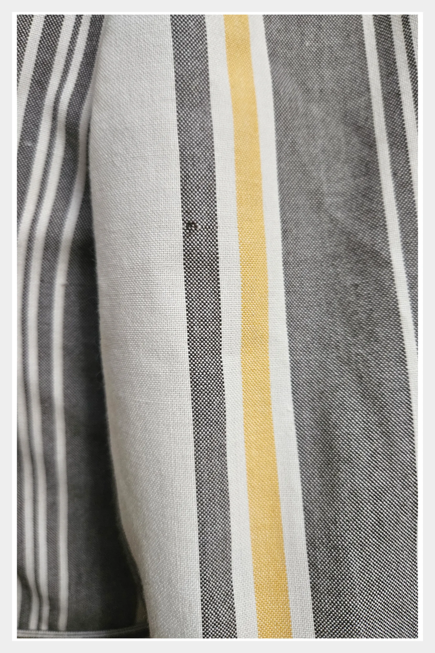 1970s dagger collar belted striped shirt | small