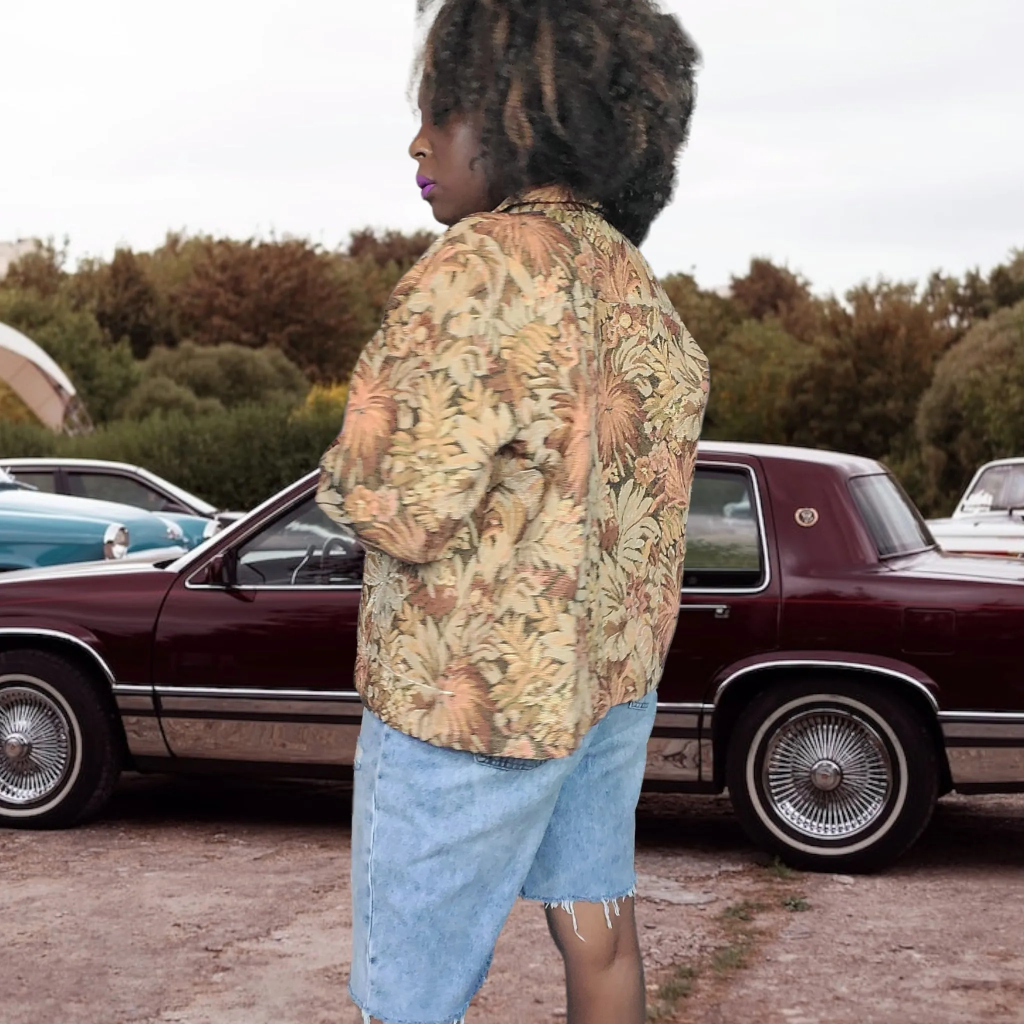 90s Vintage Floral Tapestry Jacket, Alex Kin