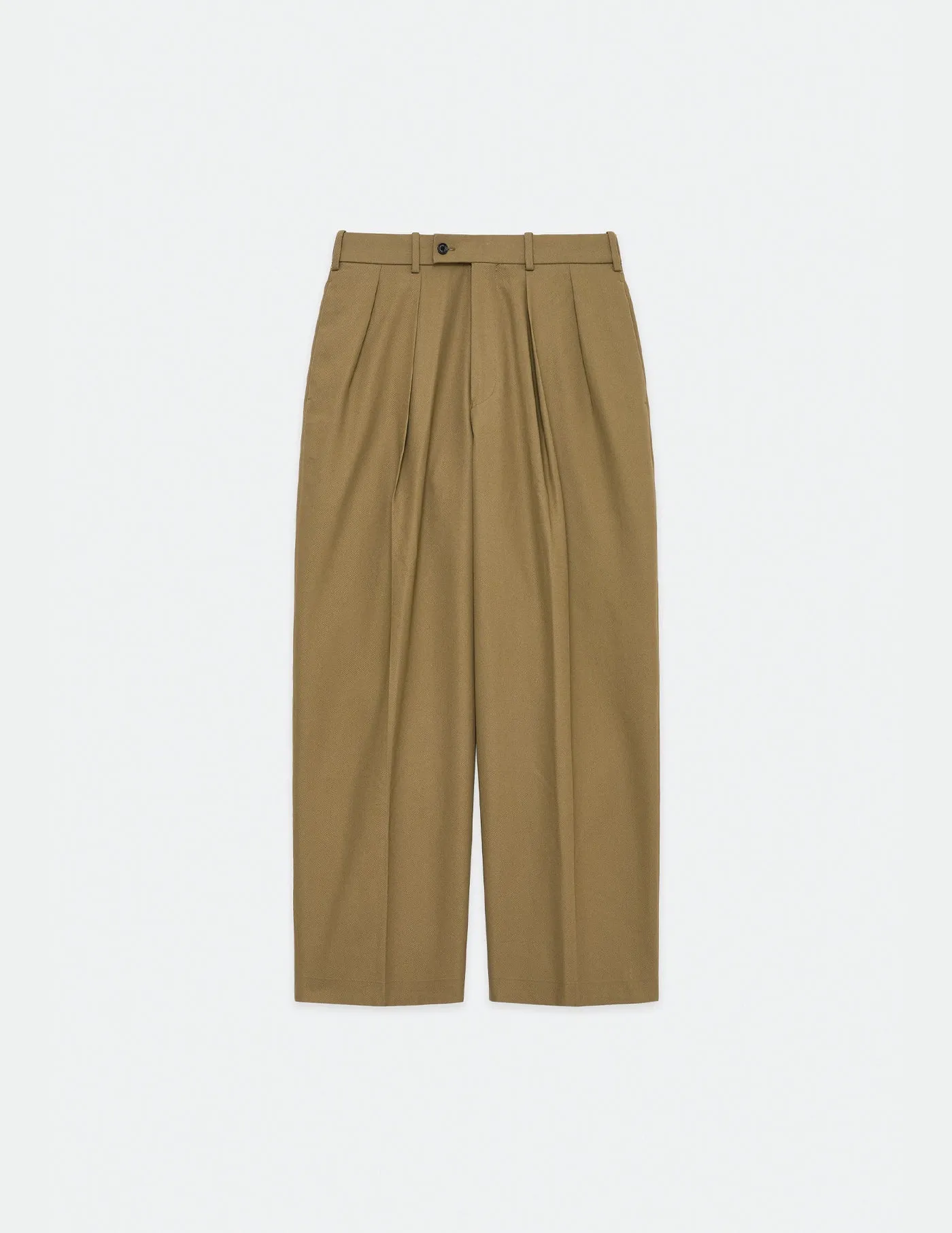 A23A-04PT02C ORGANIC COTTON SURVIVAL CLOTH DOUBLE PLEATED TROUSERS