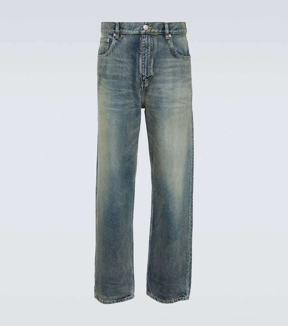Balenciaga Mid Rise Wide Leg Jeans, Blue