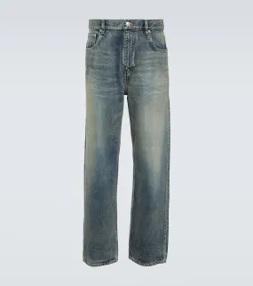 Balenciaga Mid Rise Wide Leg Jeans, Blue