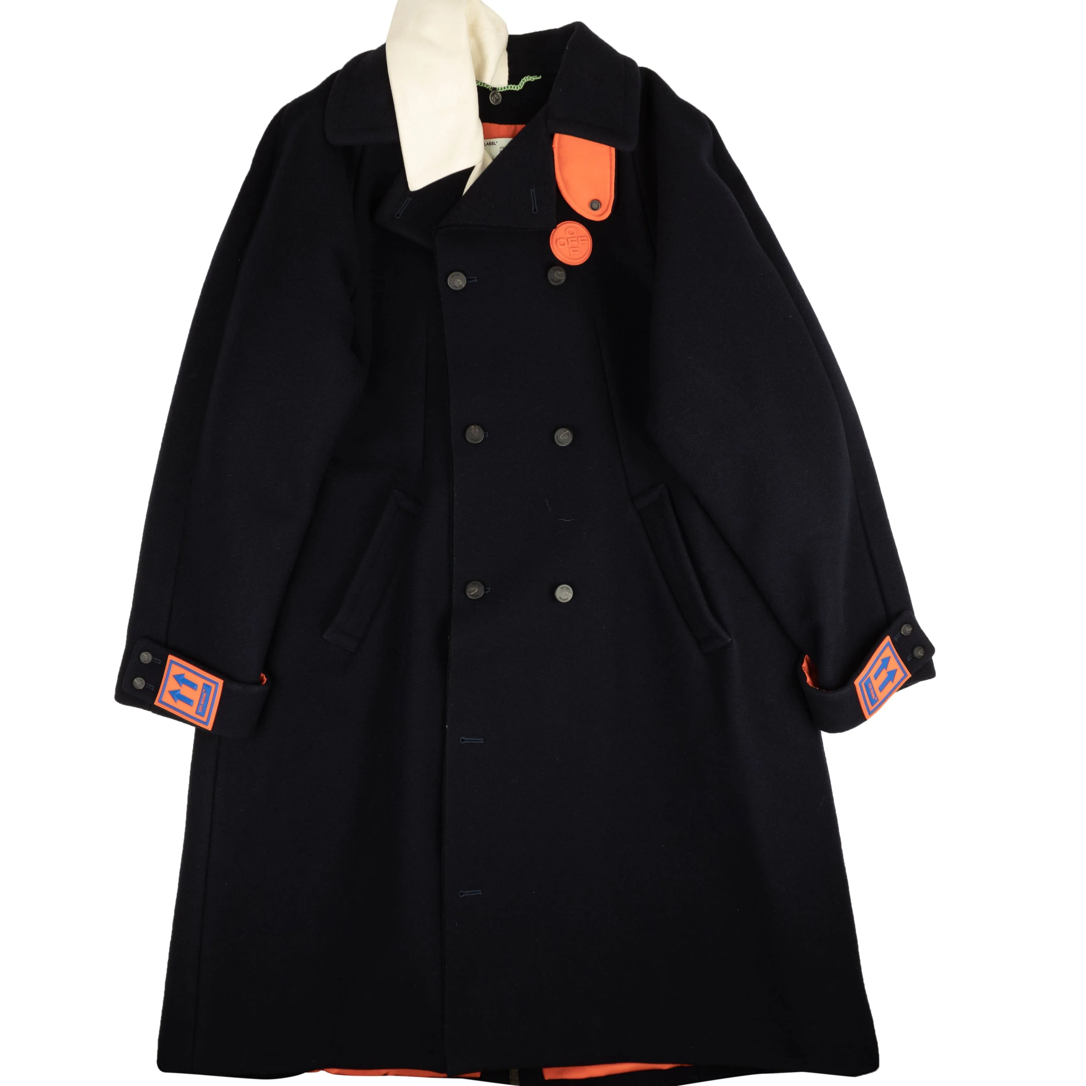 Black Double-Breasted Wool Coat