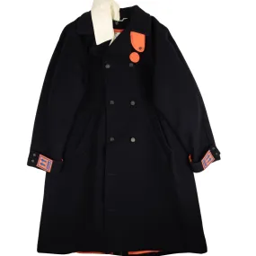 Black Double-Breasted Wool Coat