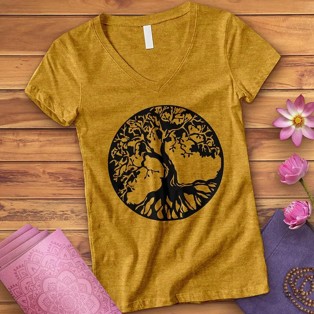 Circle Tree Of Life V-Neck