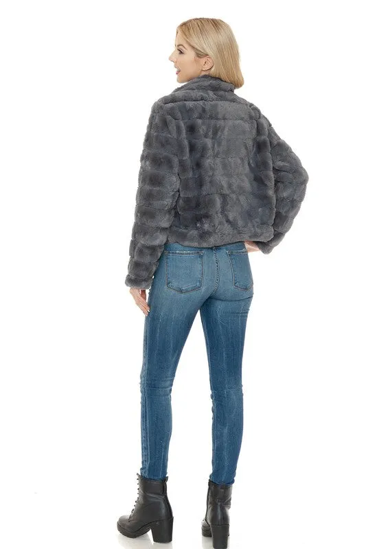 DS Vegas Women Faux Fur Jacket