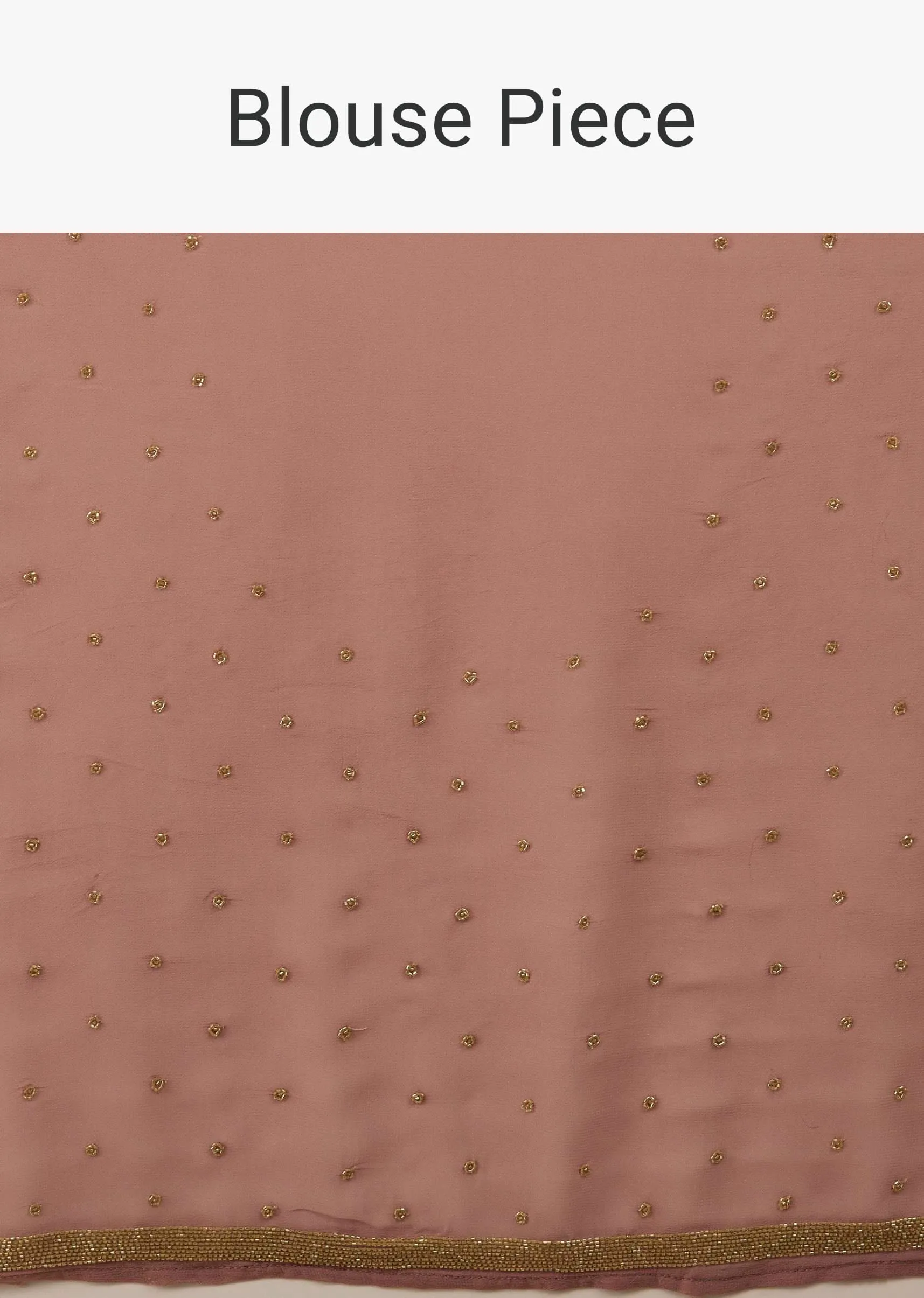 Festive Woodrose Dusty Pink Saree Kashmiri Embroidered In Georgette