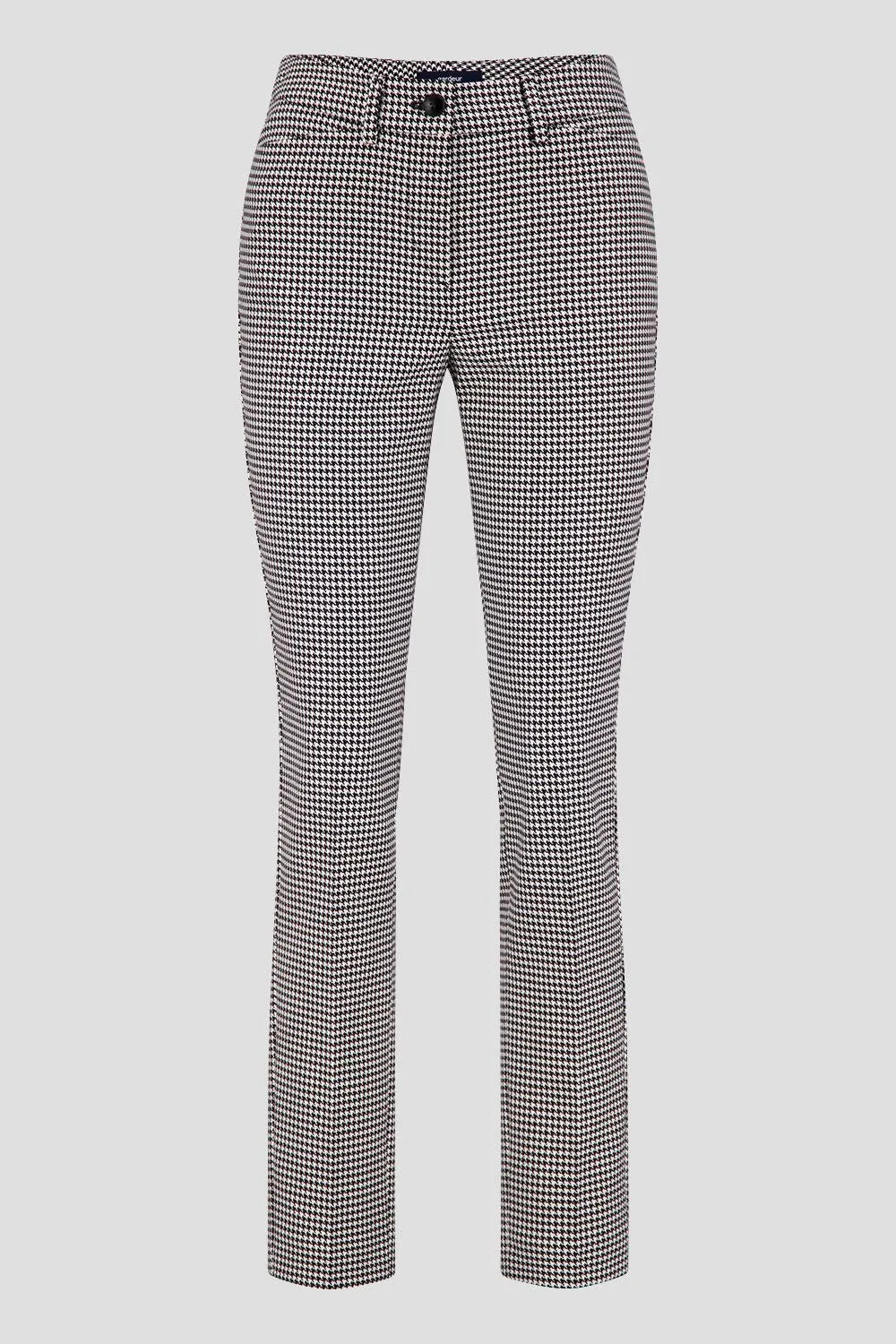 Gardeur Black white mini houndstooth pants