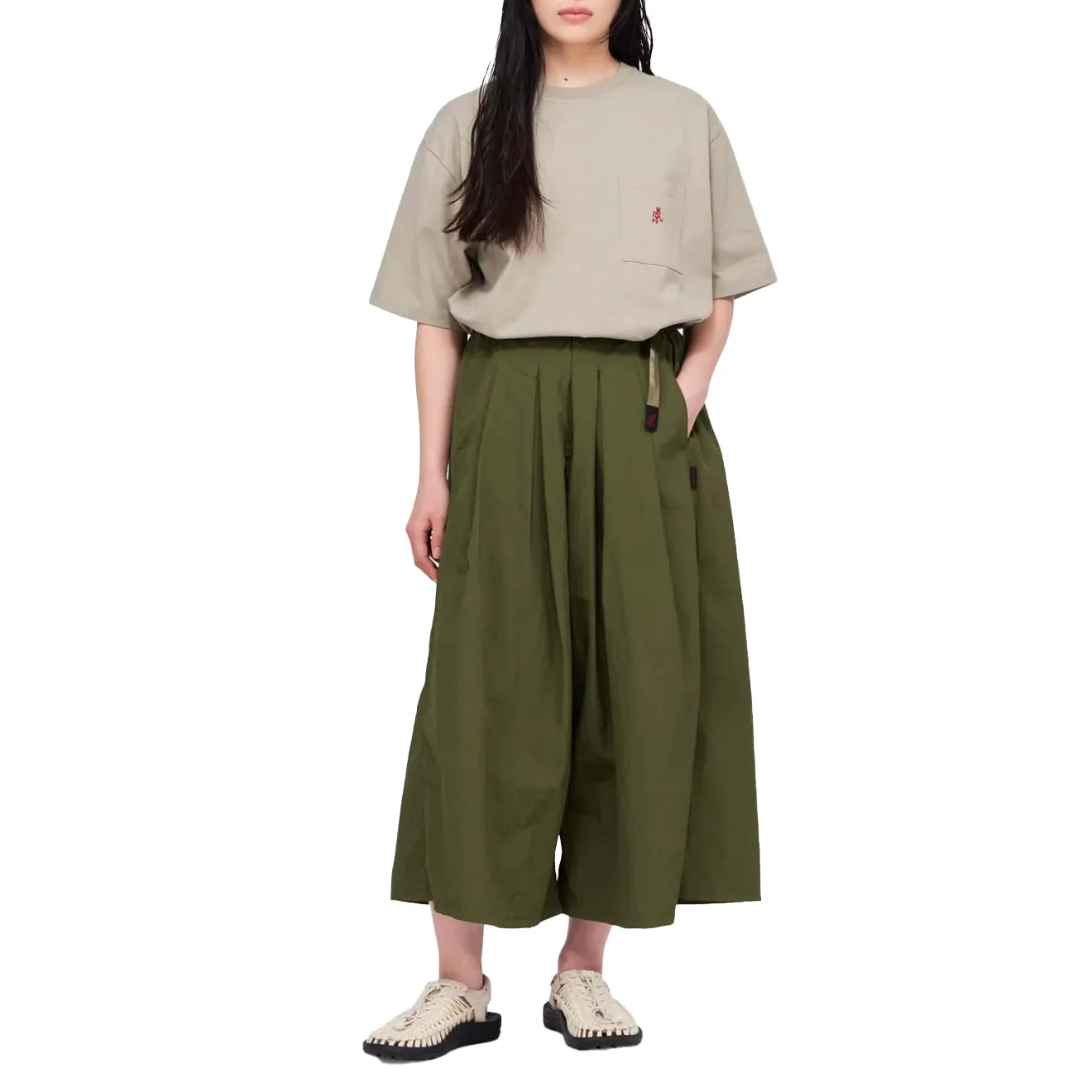 Gramicci Womens Nylon Flare Pant Olive
