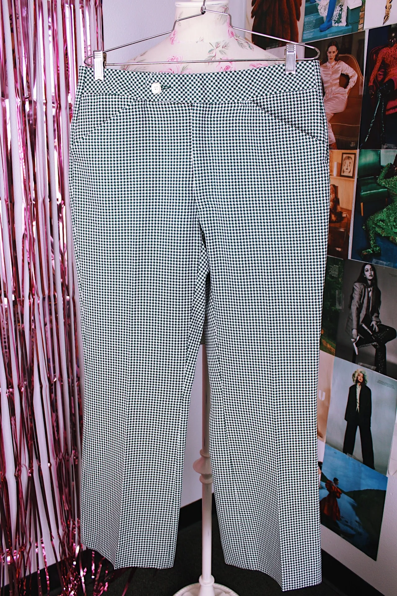 Houndstooth Print Pants