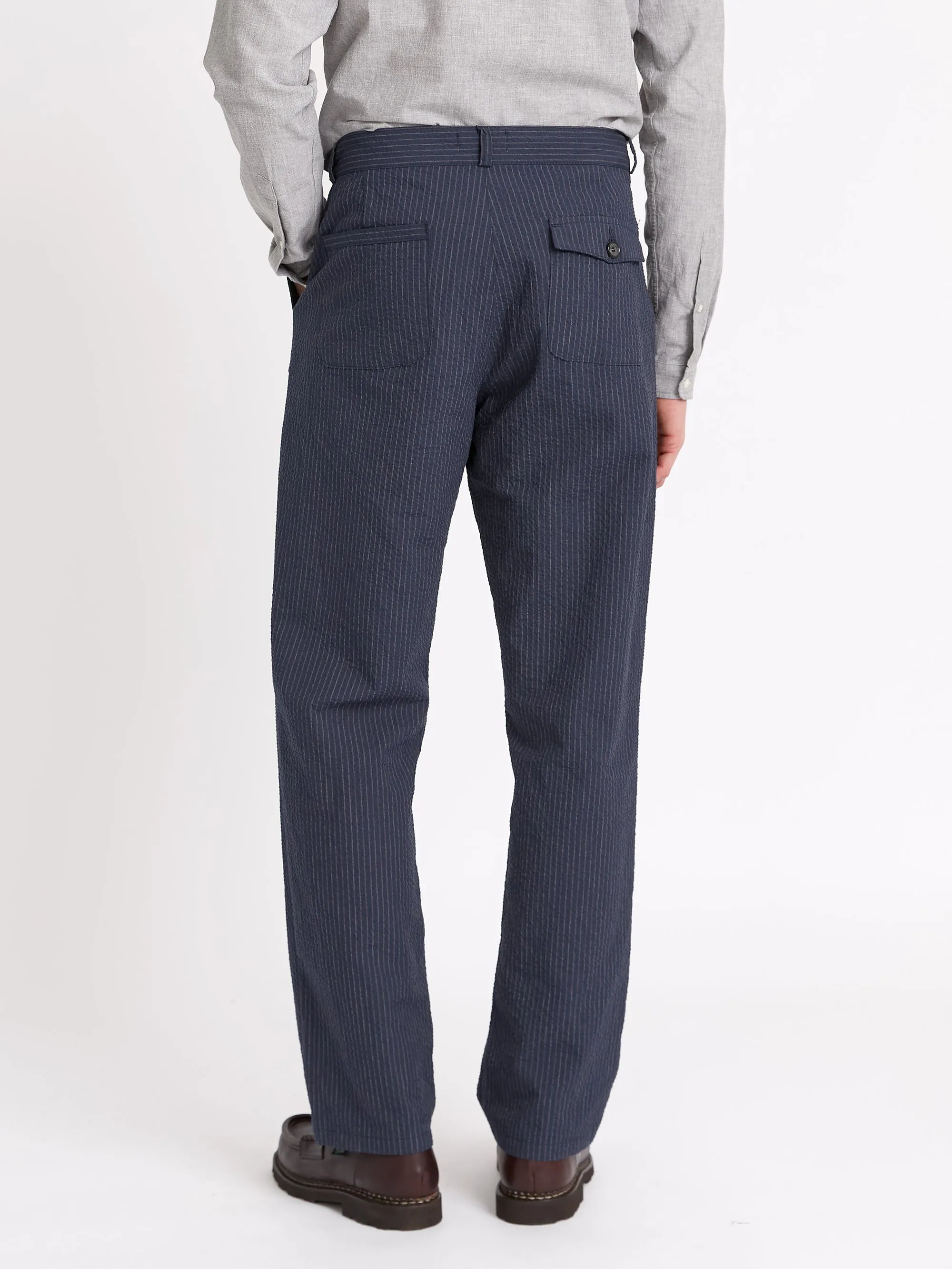Morton Pleated Trousers - Navy