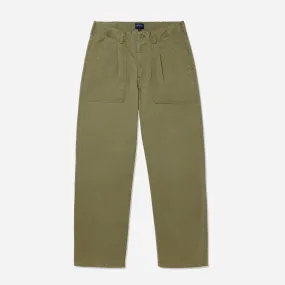 Pleated Fatigue Pant - Army Green