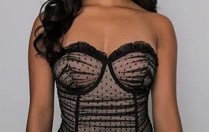 Polka Dot Mesh Bodysuit