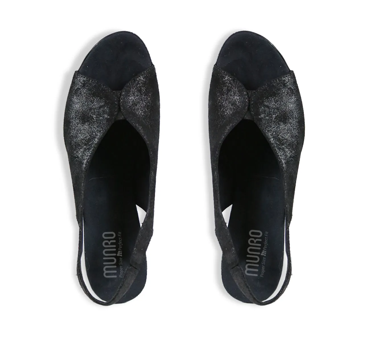 ROCHELLE-BLACK METALLIC LEATHER