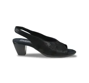 ROCHELLE-BLACK METALLIC LEATHER
