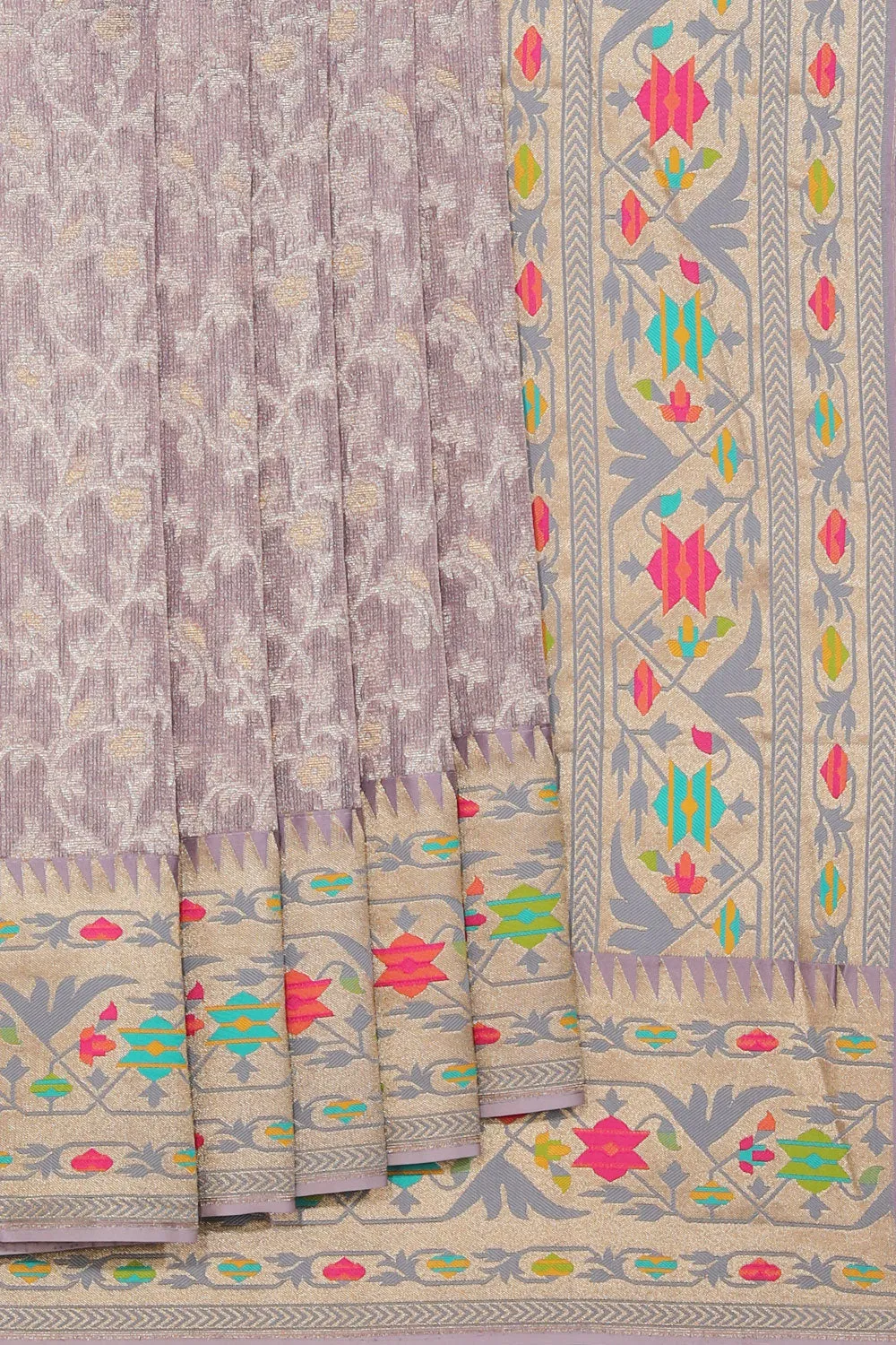Tissue Lavender Purple Saree