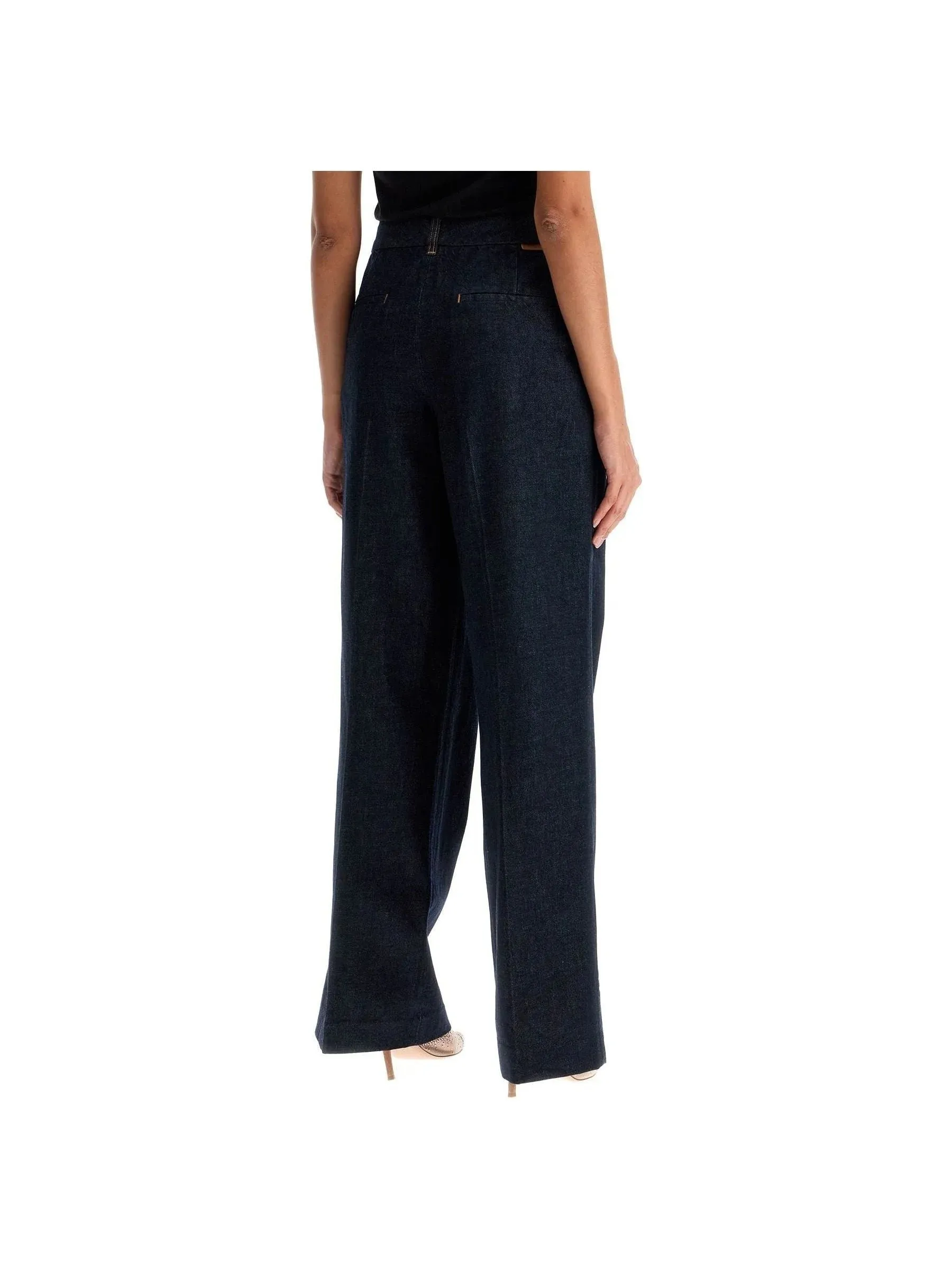 Wide-Legged Denim Jeans