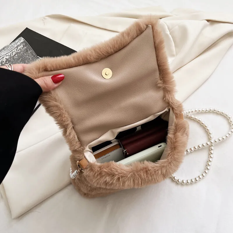 Winter Faux Fur Purses And Handbags-Showtown